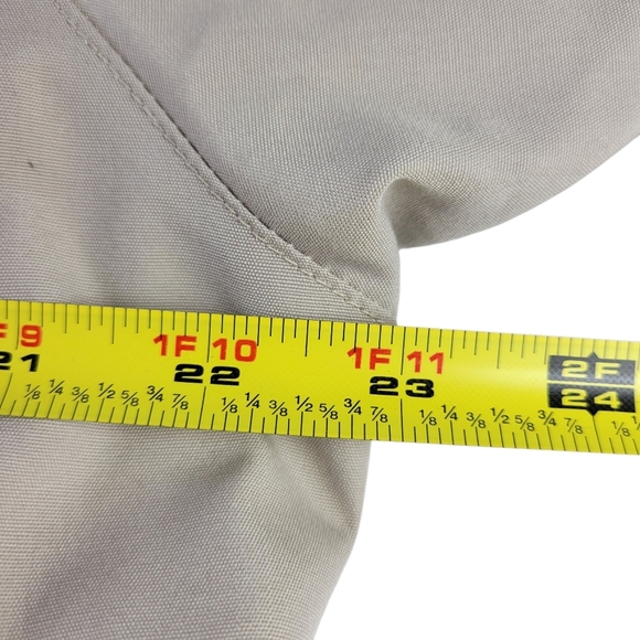 London Fog Jacket Men Size 40 R Beige Quilted Lining Pockets Zip Front Vintage - Picture 6 of 8